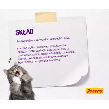 Josera 9310 kasside kuivtoit Adult Kodulind, lõhe 10 kg