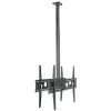 HAGOR HA DH Duo L - paigalduskomplekt (kronstein) - 2 LCD-/plasmakonsoolile (selg-selja vastu) - must - ekraani suurus: 140-191 cm (55-75) - laekinnitus