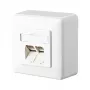 METZ CONNECT BTR IT CONNECT E-DAT C6 8/8(8) AP Cat.6 - Wall Box - RJ-45 X 2 - Pure valge, RAL 9010 - 2 Ports (1307380002-I)