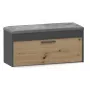 Suletud kingakapp Top e Shop PARMA — antratsiit ja tamm, puitlaastplaat, 1000×490×350 mm