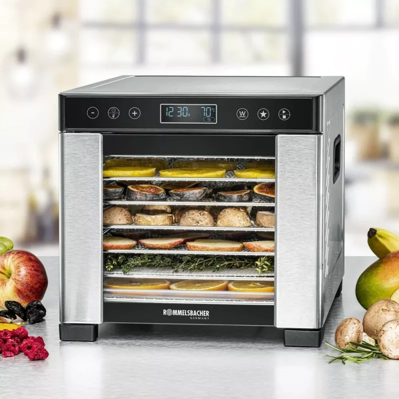 Toidukuivati Rommelsbacher DA 650 600 W roostevaba teras, 0,5 m², 35–75 °C, 7 alust
