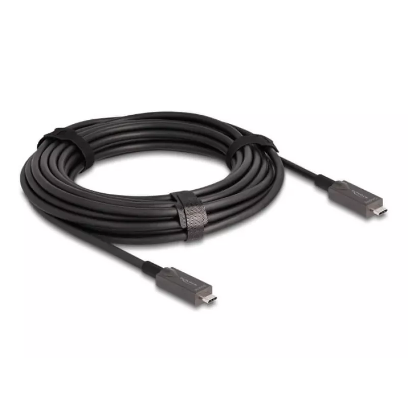 DeLOCK Active Optical USB-C Video + Data + PD kaabel 10 m Must