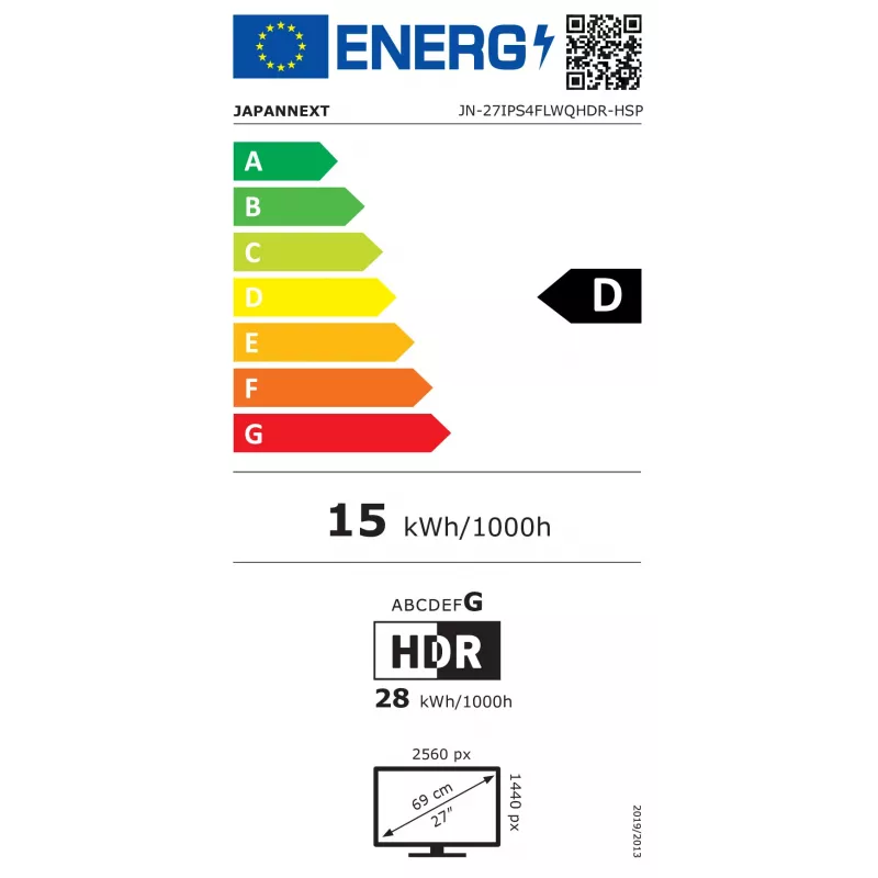 JAPANNEXT JN-27IPS4FLWQHDR-HSP 16:9 HDMI/DP WQHD - lameekraan (TFT/LCD)