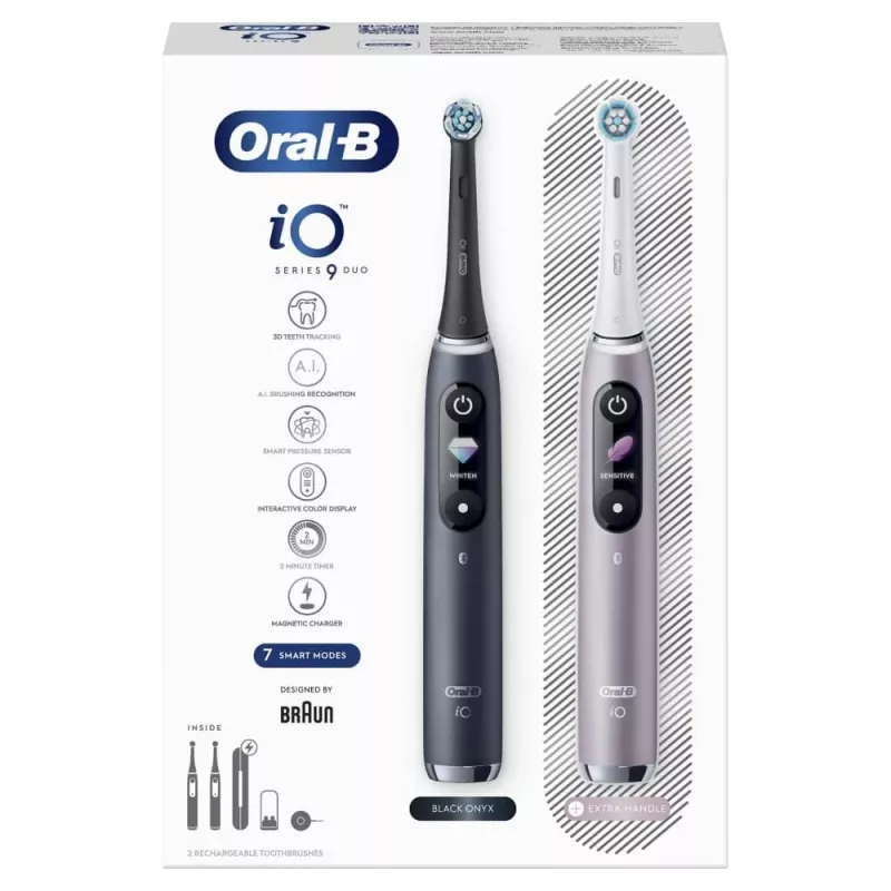 Hambahari Oral-B iO Series 9 Duo 2 tk Must Onyx/Roosakvarts