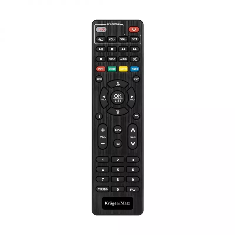 Mini DVB-T2 H.265 HEVC tuuner KRUGER & MATZ KM9998, 470–862 MHz, 1 tuuner, HDMI, USB, 720p