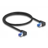 Võrgukaabel DeLOCK RJ45 Cat.6A S/FTP nurga all 1 m must