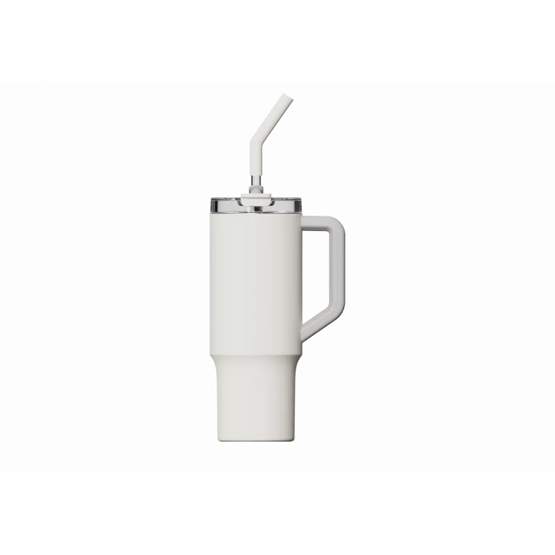 Termokruus kõrrega Xiaomi Straw Mug Valge 1 L — roostevabasest terasest sisu, lekkekindel, 240×132×97 mm