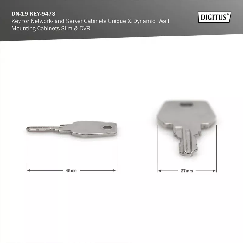 Võti võrgu- ja serverikappidele Digitus DN-19 KEY-9473