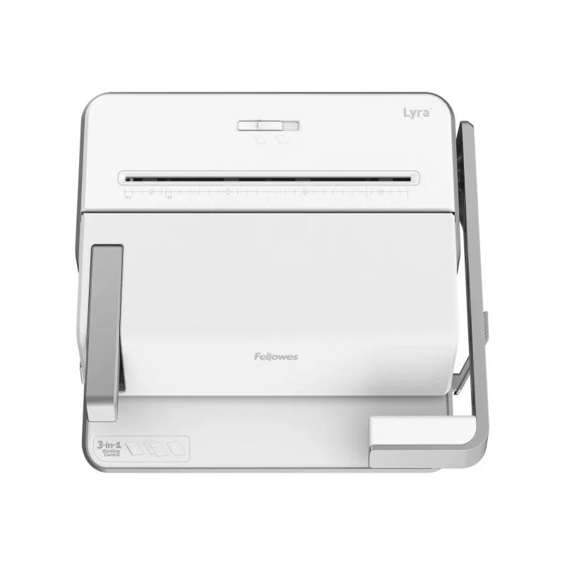 Fellowes 3-in-1-Multifunktions-Bindegerät Lyra, weiß/silber Binden, Heften & Lochen in einem Gerät, für Format DIN A4/ - 1 Stück (5603101)
