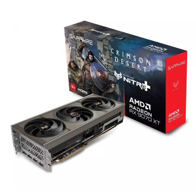 Graafikakaart Sapphire NITRO+ Radeon RX 9070 XT OC Crimson Desert Edition — 16 GB GDDR6, 256-bit, PCIe 5.0