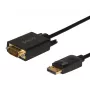 SAVIO DisplayPort-VGA (D-Sub) kaabel 1,8 m, must