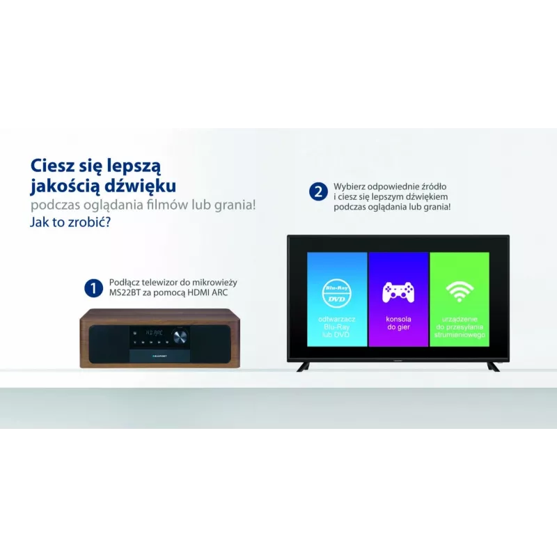 Kaasaskantav Bluetooth-kõlar BLAUPUNKT MS22BT — Juhtmevaba kaasaskantav heli, Bluetooth-ühenduvus