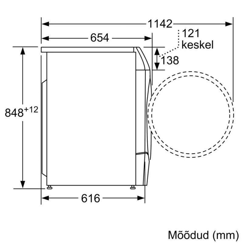 Bosch WNC254A0SN pesumasin-kuivati 10,5 kg / 6 kg 1400 p/min