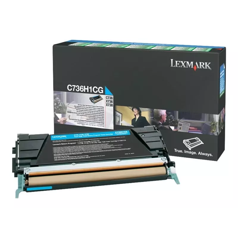 Lexmark C736H1CG - tooner tsüaan - ühildub mudelitega C736dn, C736dtn, C736N, X736de, X738de, X738dte