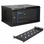 EXTRALINK LITE 4U 530X400 SEINALE KINNITATAV RACK-KAPP MUST RIIULIGA