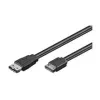Wentronic Goobay HDD eSATA kaabel 1,5 GBit/s / 3 GBit/s / 6 GBit/s, must, 0,5 m - SATA L-tüüpi pistik > eSATA I-tüüpi pistik (93246)