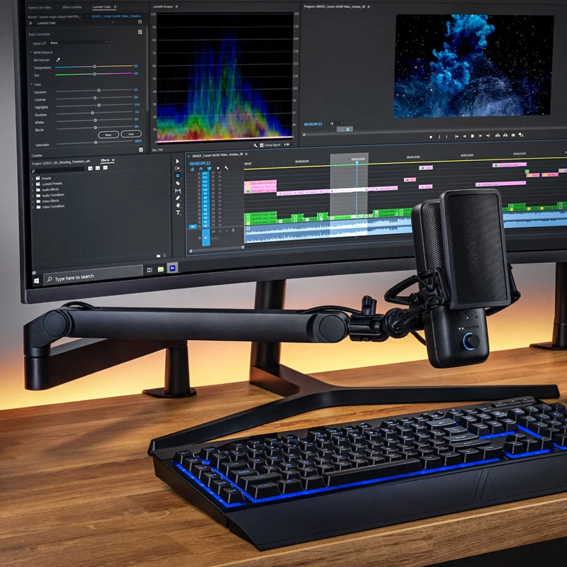 Ringhäälingu mikrofoni statiiv Elgato Wave Mic Arm LP Lauakinnitus Must 1,69 kg
