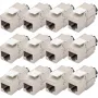 Keystone module DIGITUS CAT 6A varjestatud intelligentse kaablihalduriga, lame RJ-45, 14,5×34,5×21 mm — 12 tk