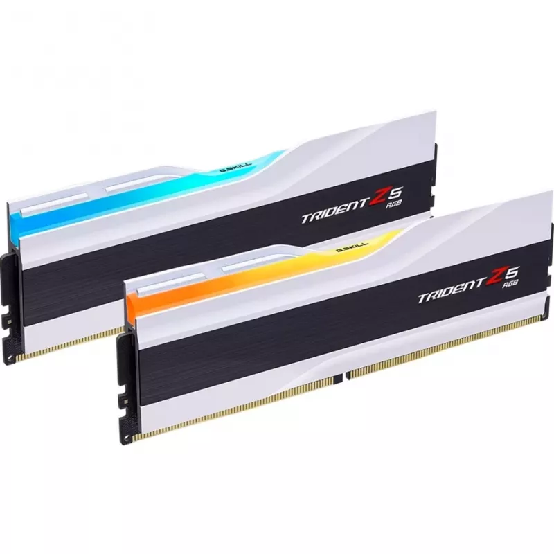 G.Skill Trident Z5 RGB - DDR5 - komplekt - 48 GB: 2 x 24 GB - DIMM 288-PIN - 8200 MHz / PC5-65600 - CL40 - 1,35 V - puhverdamata - on-die ECC - Matt valge (F5-8200J4052F24GX2-TZ5RW)