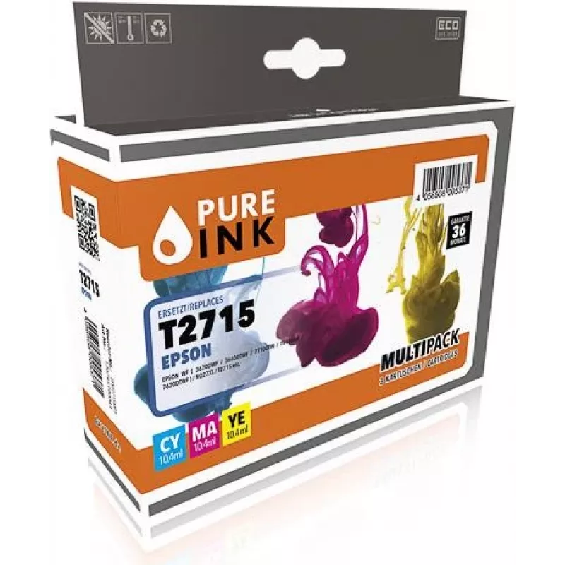 Pure Ink 170745990043 Druckerpatrone Kompatibel Cyan - Magenta - Gelb (EPST2715MP3)