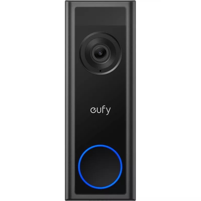 Video uksekell Eufy C31 2K MicroSD-toega, 2560×1440, 6500 mAh, juhtmega ja juhtmevaba, must