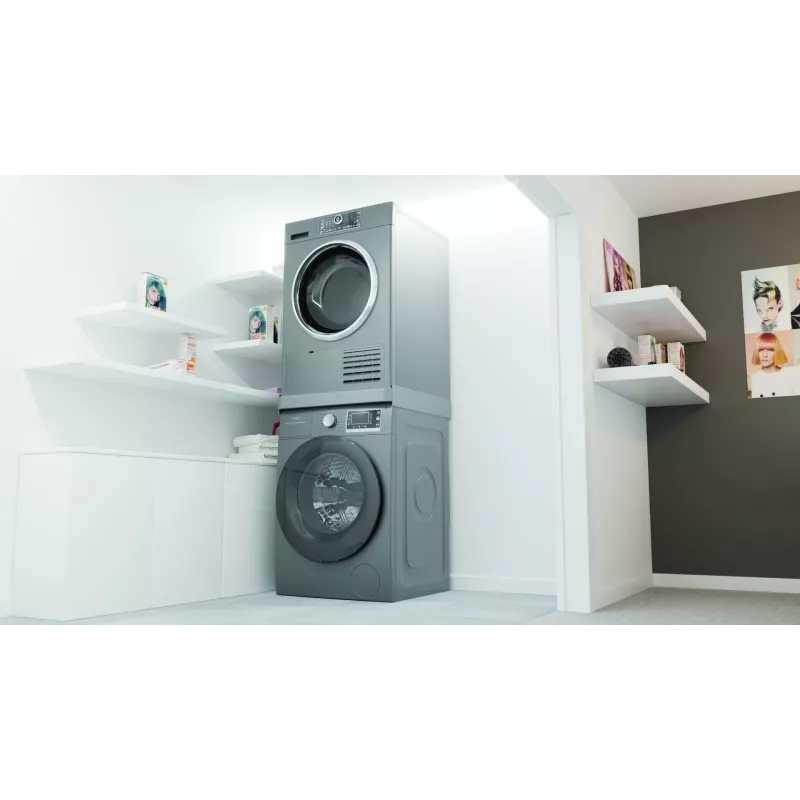 Virnastuskomplekti ühendusosa WHIRLPOOL C00855467 60 x 60 cm pesumasina ja kuivati jaoks, väljatõmmatav riiul, rihm ja libisemisvastased padjad