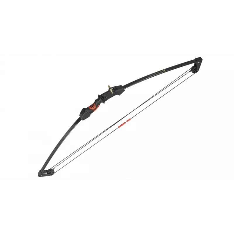 Compound bow POE LANG EK Chameleon Must 10–15 lb tõmbejõud, alumiinium, 930 mm, 22-tolline nöör, sisaldab 2 noolt ja tarvikuid