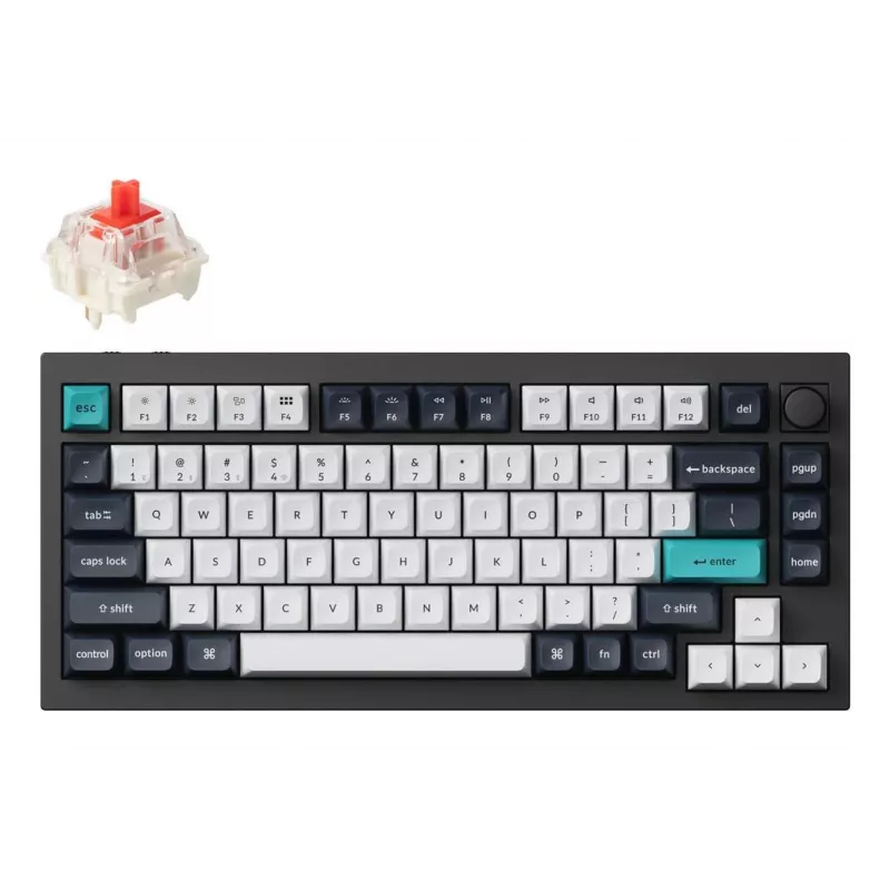 Mehaaniline klaviatuur Keychron Q1 Max — USB + RF juhtmevaba + Bluetooth, QWERTY Nordic, must, RGB