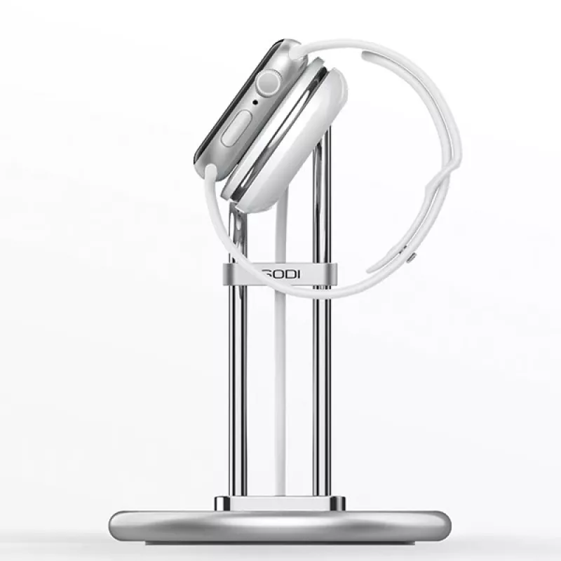 Aluminum alloy induction stand SAW-300 hõbedane Apple Watchile
