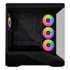 Lian Li Vector V100 Midi Tower — Must läbipaistva paneeliga, toetab 3×120 mm külje- + 1×120 mm tagumist ventilaatorit, 3,5-tolline HDD, 2,5-tolline SSD, 235,5×446×484,6 mm