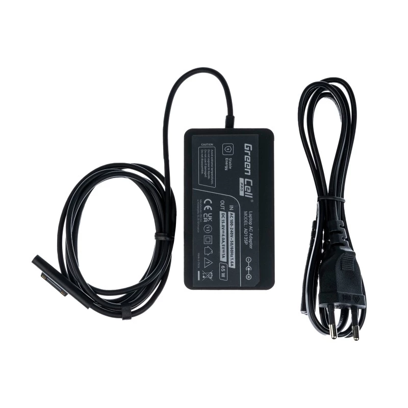 Toiteadapter Green Cell PRO 1706 65W 15V 4A Microsoft Surface Laptop/Pro/Book/Go jaoks