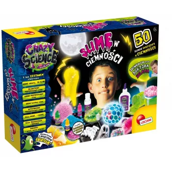 Teaduskomplekt Liscianigiochi Crazy Science Slime in the dark 304-PL89239 — pimedas helendava lima katsekomplekt