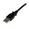 StarTech.com 2m USB 2.0 A to Right Angle B kaabel - M/M, 2 m, USB A, USB B, USB 2.0, 0.48 Gbit/s, Must