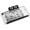 Graafikakaardi vesijahutusplokk Alphacool Core RX 9070 XT Hellhound+ Transparent Chrome tagaplaadiga