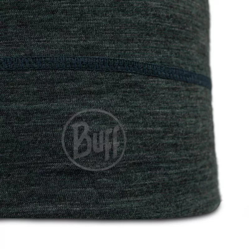 Müts Buff Merino Lightweight Multistripes Forest — Buff meriinovillast kergekaaluline müts, unisex, tumeroheline, 125 g/m²