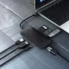 Sülearvuti dokkimisjaam AUKEY CB-C71 — 3× USB-C (USB 3.2 Gen1), HDMI, RJ‑45, MicroSD, USB PD 100W, 0,15 m kaabel, must