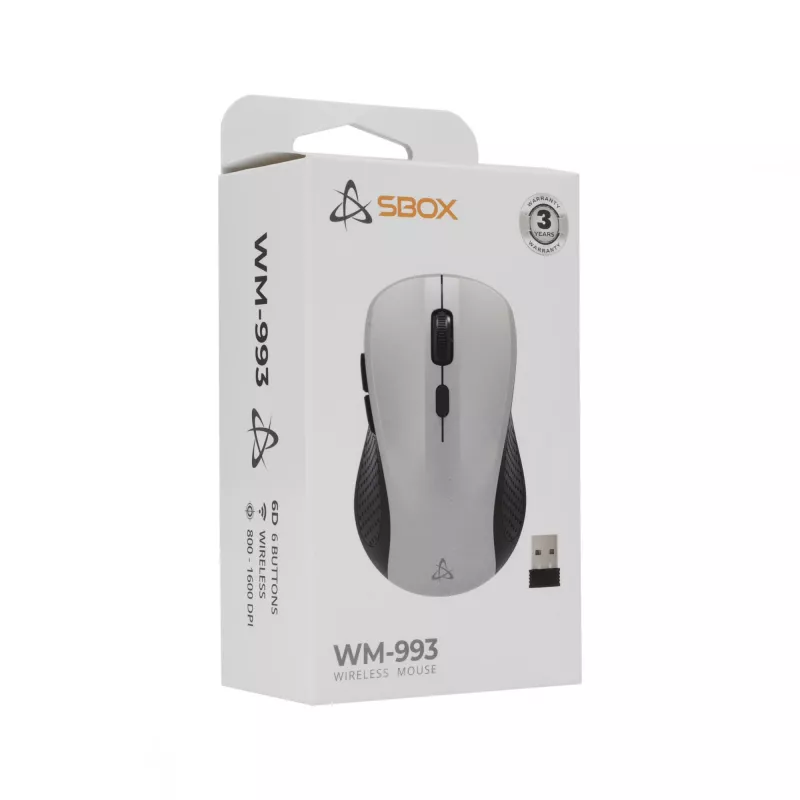 Hiir SBOX WM-993 Hõbedane USB Type-A