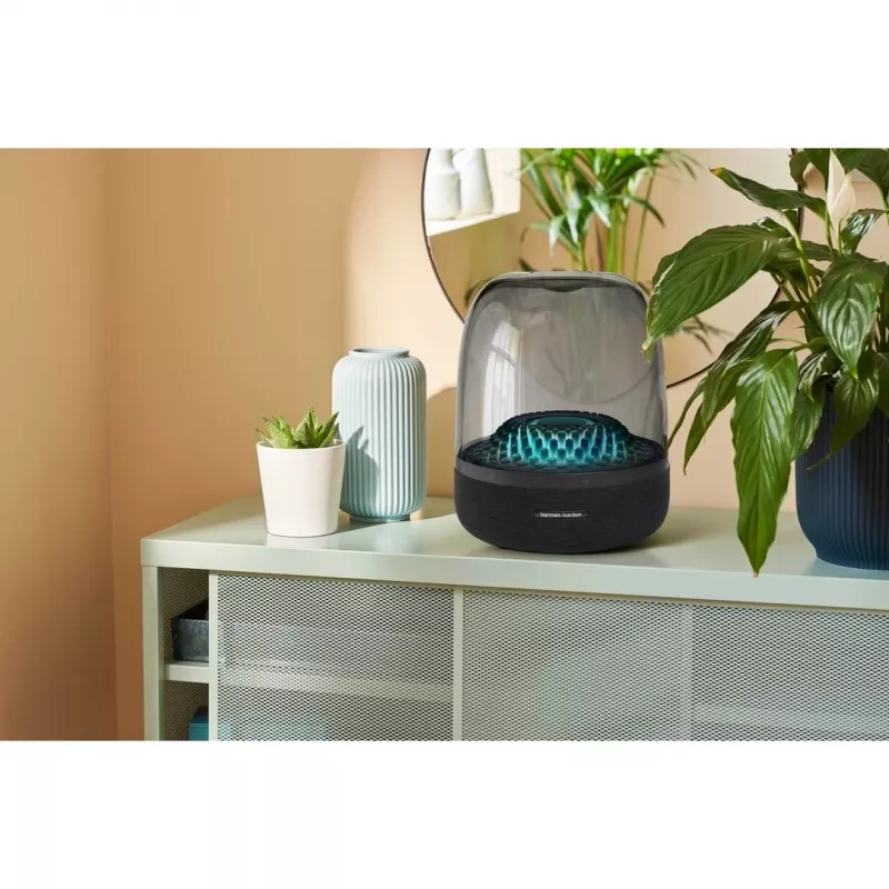 Kaasaskantav juhtmevaba kõlar Harman/Kardon Aura Studio 4 — 100 W, 3 draiverit, 45–20000 Hz, must/läbipaistev