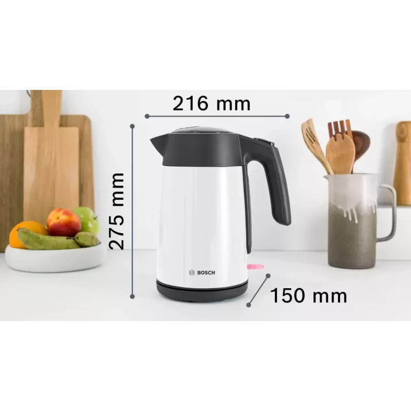 Bosch TWK7L461 elektriline veekeetja 1,7 L 2400 W Valge