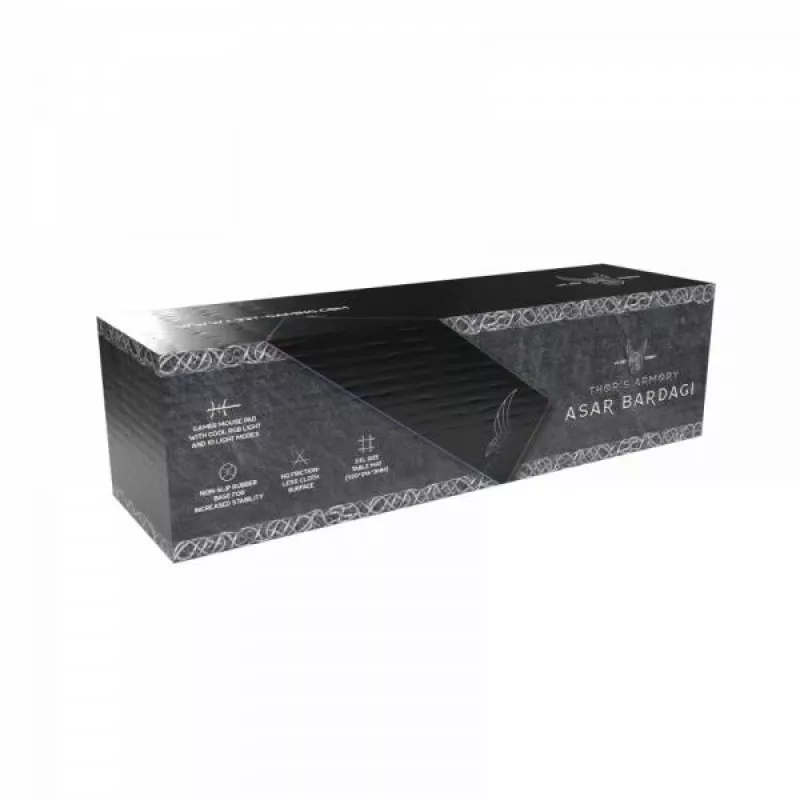 L33T Gaming 160406 Asar Bardagi XXL RGB hiirematt, kiire pind. 920 x 294 x 3 mm, must