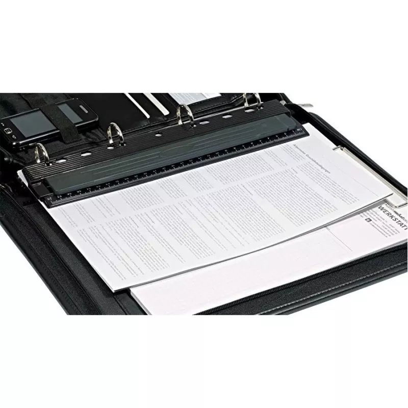 Hole Punch WEDO 67 9401 — 4-hole metal punch, Must, punching capacity 3 mm, 66 mm width