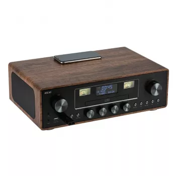 Mikro hi-fi süsteem AKAI AM-100 RHAPSODY — kompaktne audio minisüsteem integreeritud võimendi ja CD/USB taasesitusega