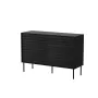 Kummut cama meble CORTINA 1D3S 120x40x81 cm, must, 3 sahtlit, puitlaastplaadist