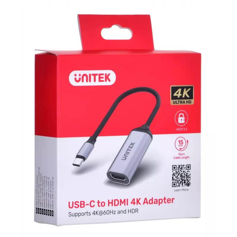 UNITEK V1420A Videokaabli adapter 0,15 m USB-C HDMI hall