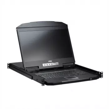 ATEN CL3116NX KVM-lüliti 46,99cm 18,5-tolline TFT VGA PS/2-USB 16 porti klaviatuuripaigutusega German