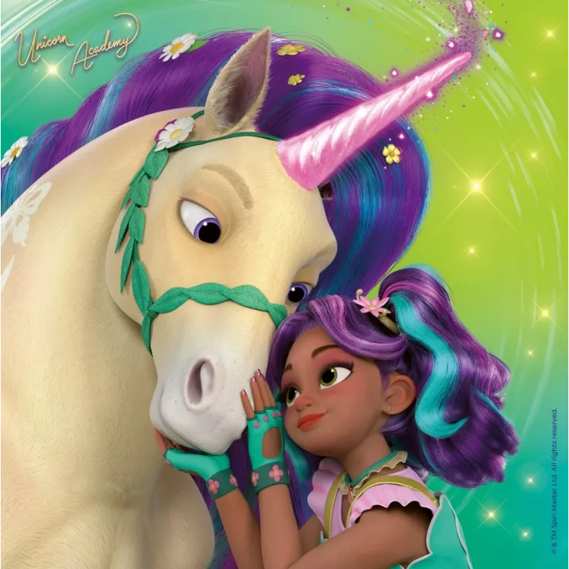 Pusle Ravensburger Unicorn Academy — 3 x 49 tk, komplekt lastele