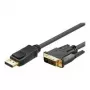 Goobay 3m DP/DVI DisplayPorti kaabel kullatud pistikutega