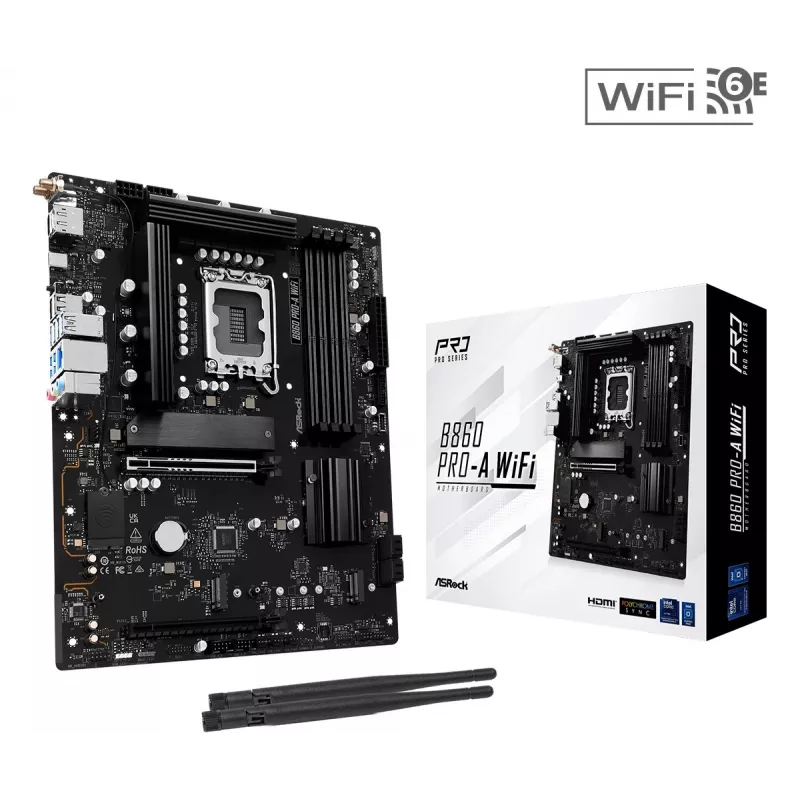 ASRock B860 Pro-A WiFi emaplaat