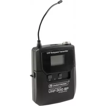 Juhtmevaba mikrofon Omnitronic UHF-300 beltpack saatja 823–832 / 863–865 MHz