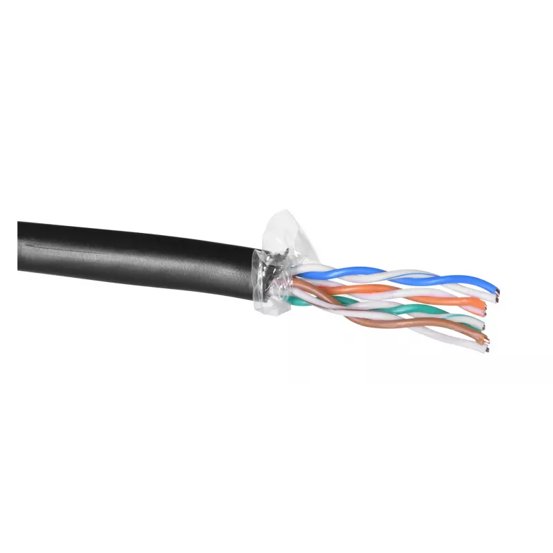 Alantec KIU5OUTS305Q võrgukaabel Must 305 M Cat5e U/UTP (UTP) (KIU5OUTS305Q)